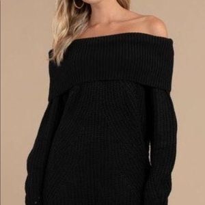 Black Tobi OTS sweater dress
